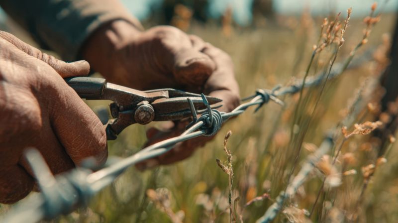 Barb Wire Fencing Repair