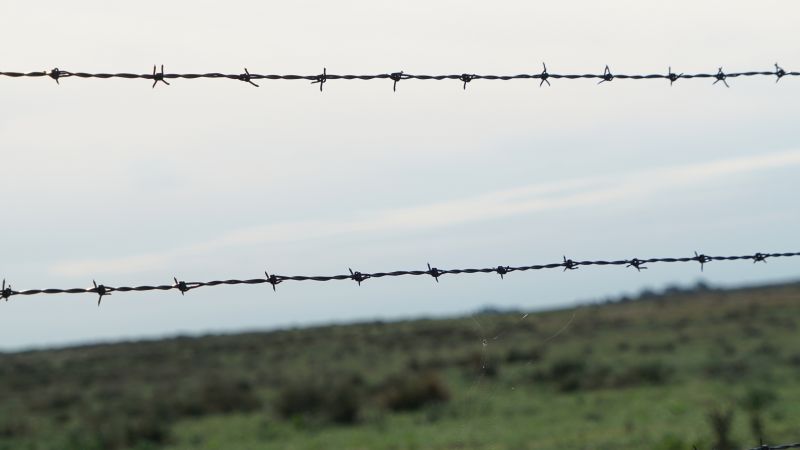 Barbed Wire Fence Installation detail