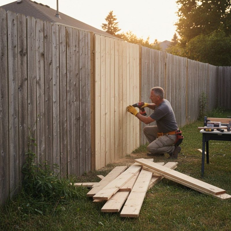 Privacy Fence Gate Repair detail
